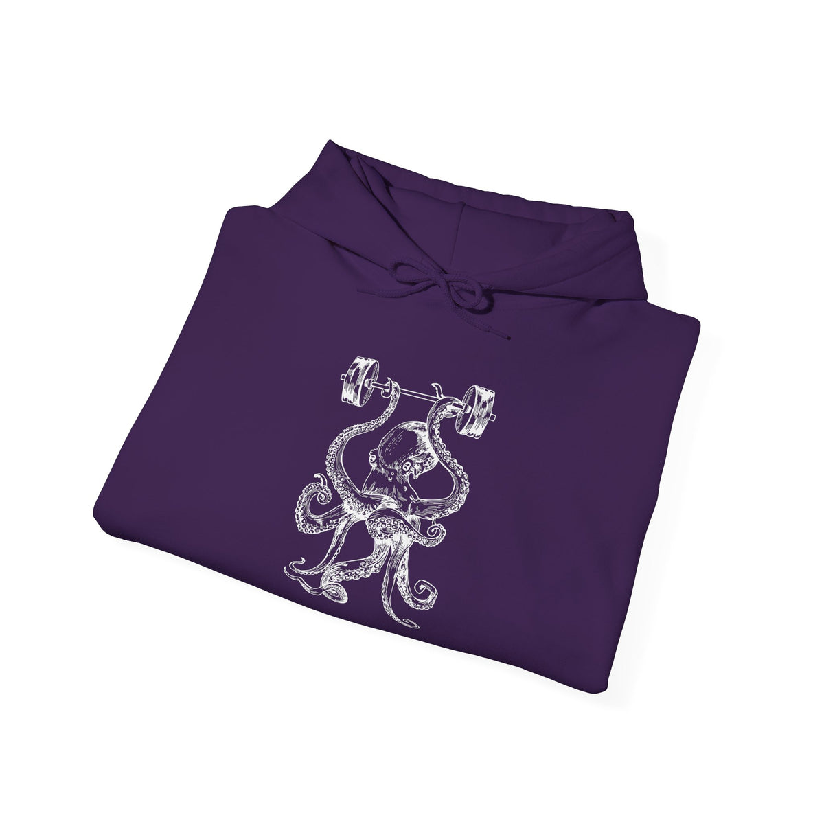 Funny Gym Hoodie – Octopus Weightlifting Graphic