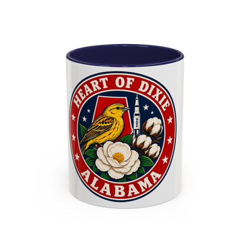 Alabama 'Heart of Dixie' Accent Coffee Mug — Magnolia & Yellowhammer State Pride