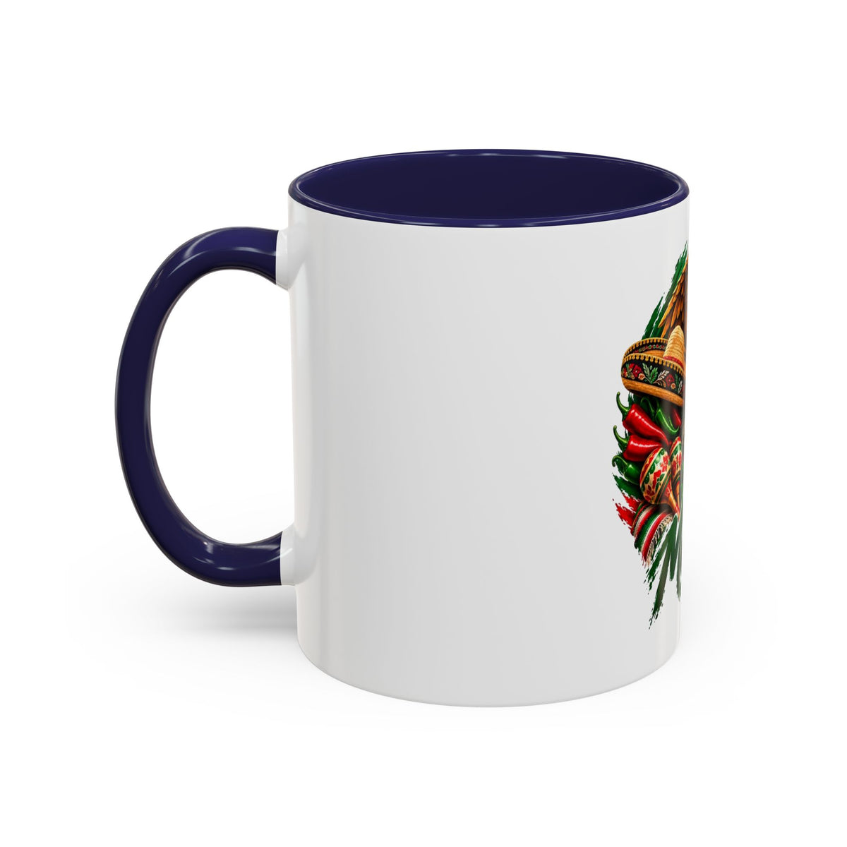 Mexico Souvenir Coffee Mug — Mexican Eagle, Cactus & Guitar Accent Mug