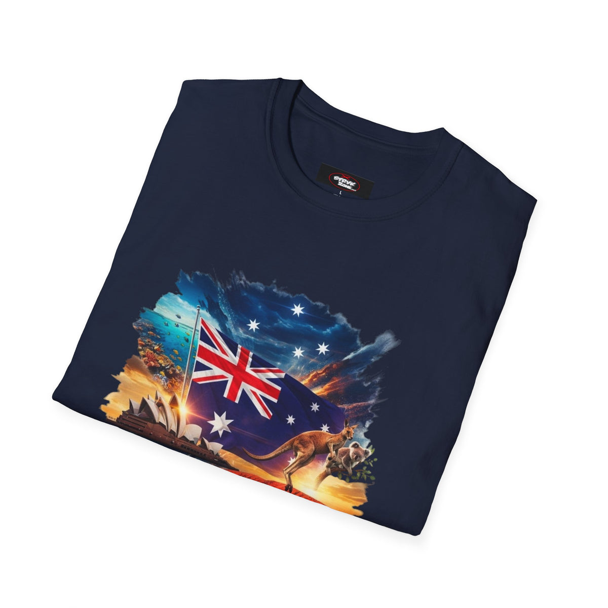 Australia Flag Uluru T‑Shirt — Outback Sunset Aussie Pride Tee