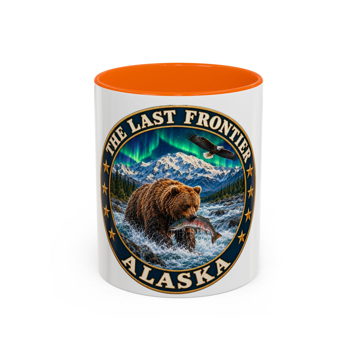 Alaska The Last Frontier Mug — Bear & Northern Lights Coffee Cup (11/15oz)
