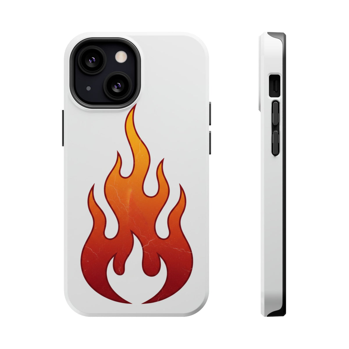 Flame Graphic Phone Case — Magnetic Impact‑Resistant Protective Cover