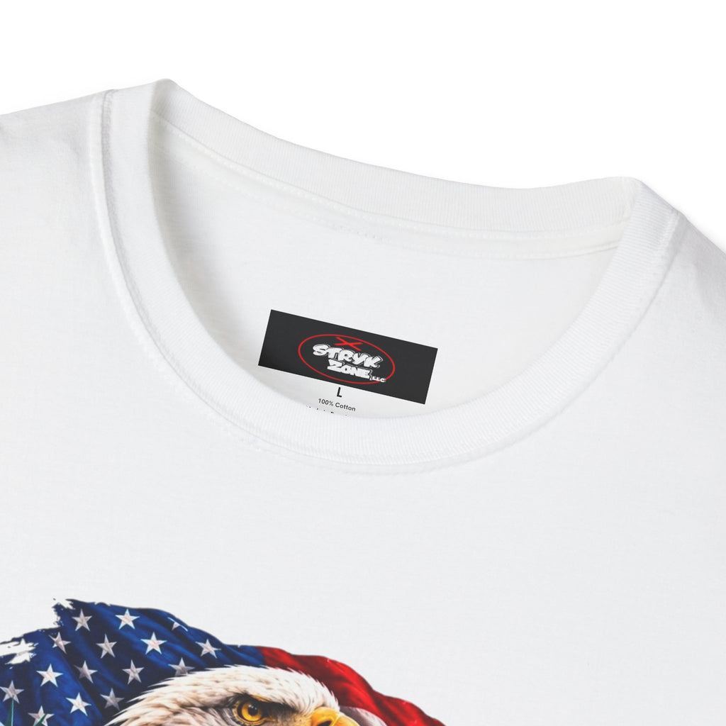 United States Patriotic T-Shirt — Bald Eagle, Statue of Liberty & Route 66 Design