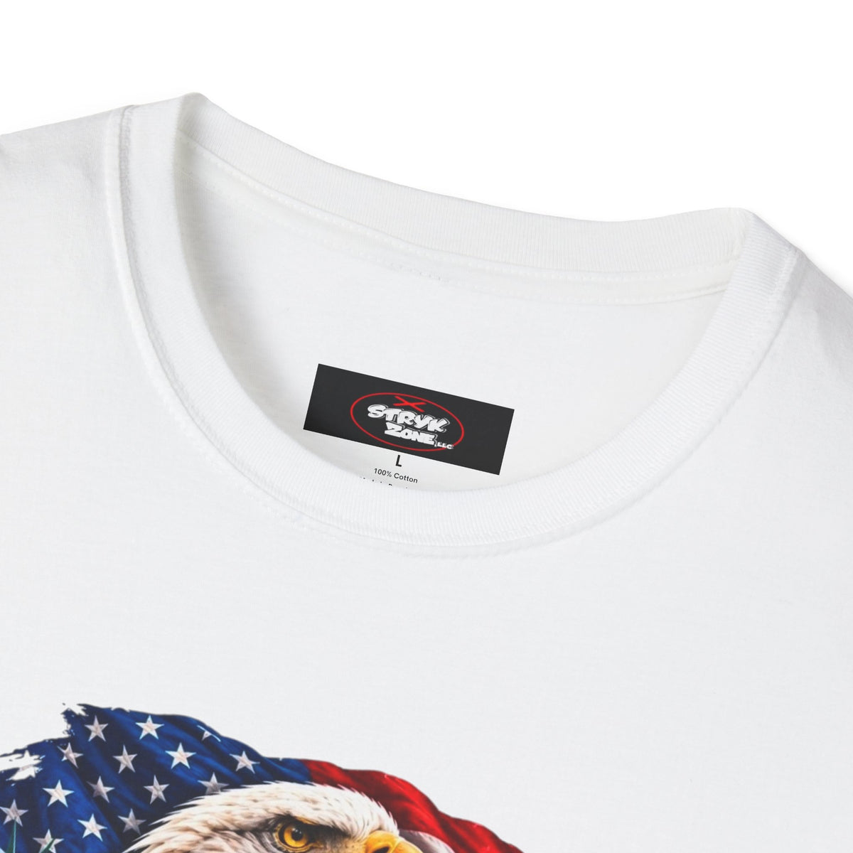 United States Patriotic T-Shirt — Bald Eagle, Statue of Liberty & Route 66 Design