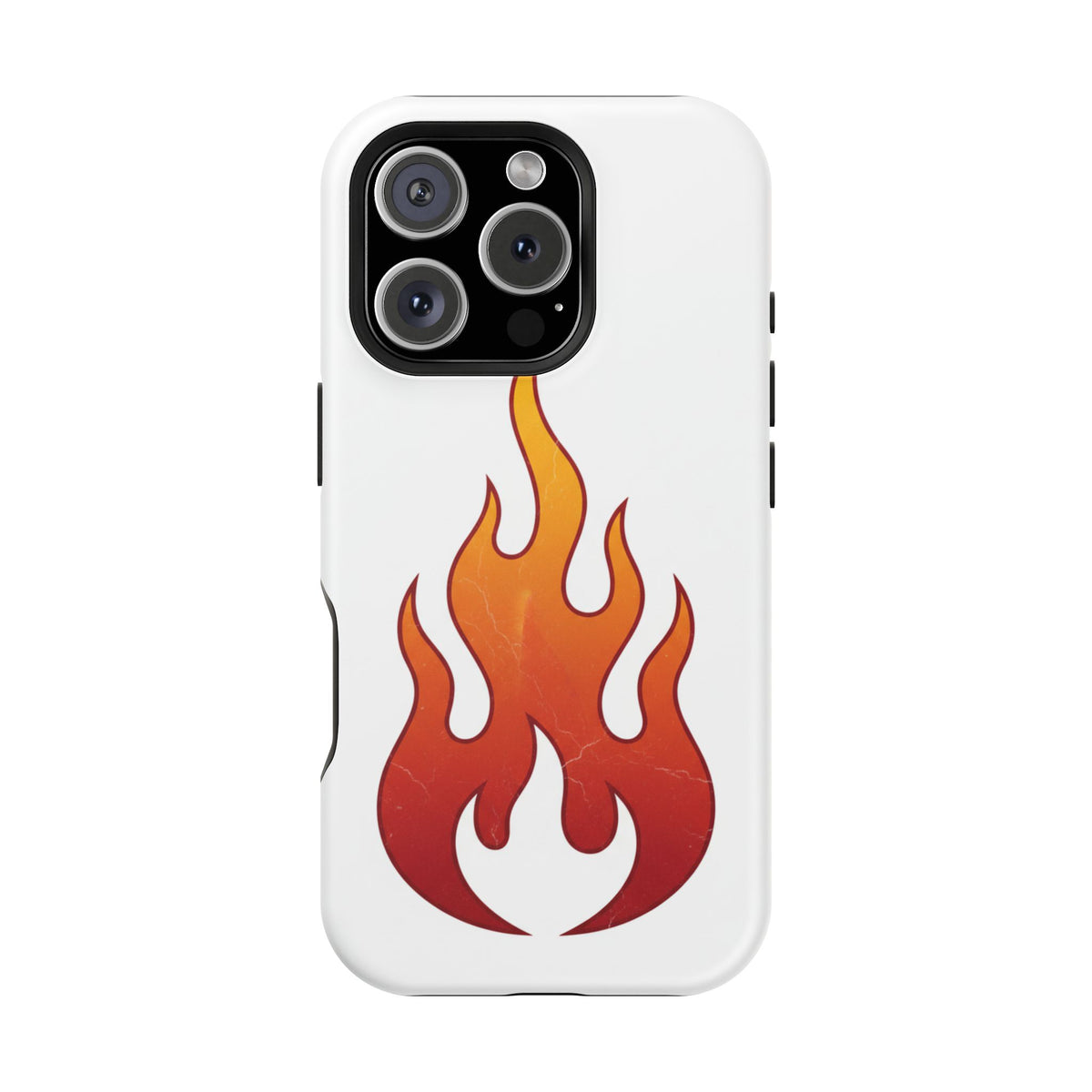Flame Graphic Phone Case — Magnetic Impact‑Resistant Protective Cover