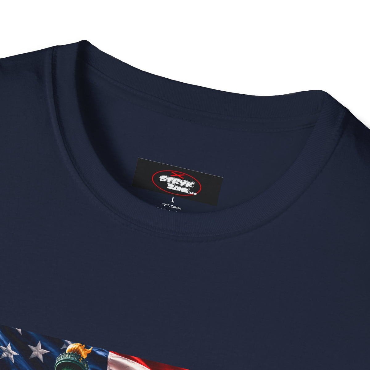 Patriotic USA Montage T-Shirt – Eagle, Statue of Liberty & American Flag Design