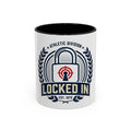 Locked In Accent Coffee Mug — 'Locked In' Motivational Ceramic Mug (11/15 oz)