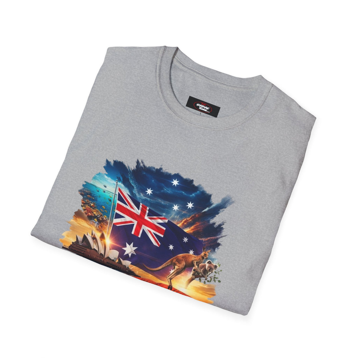 Australia Flag Uluru T‑Shirt — Outback Sunset Aussie Pride Tee