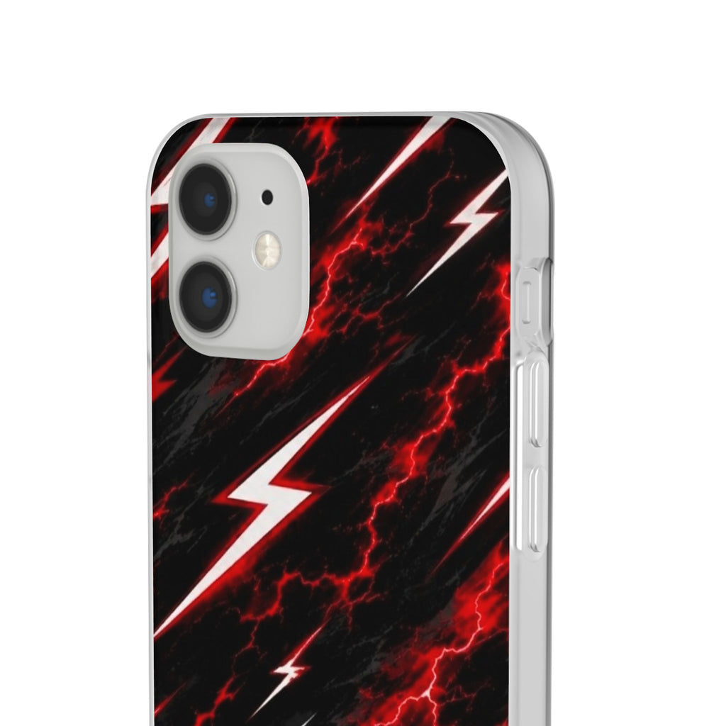 Phone Case — Red Lightning Bolt Storm Flexi Case