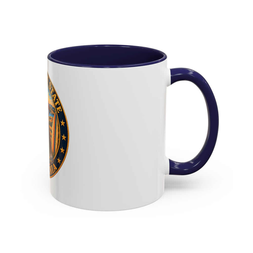 California Golden State Coffee Mug — Bear, Golden Gate & Poppies Accent Mug