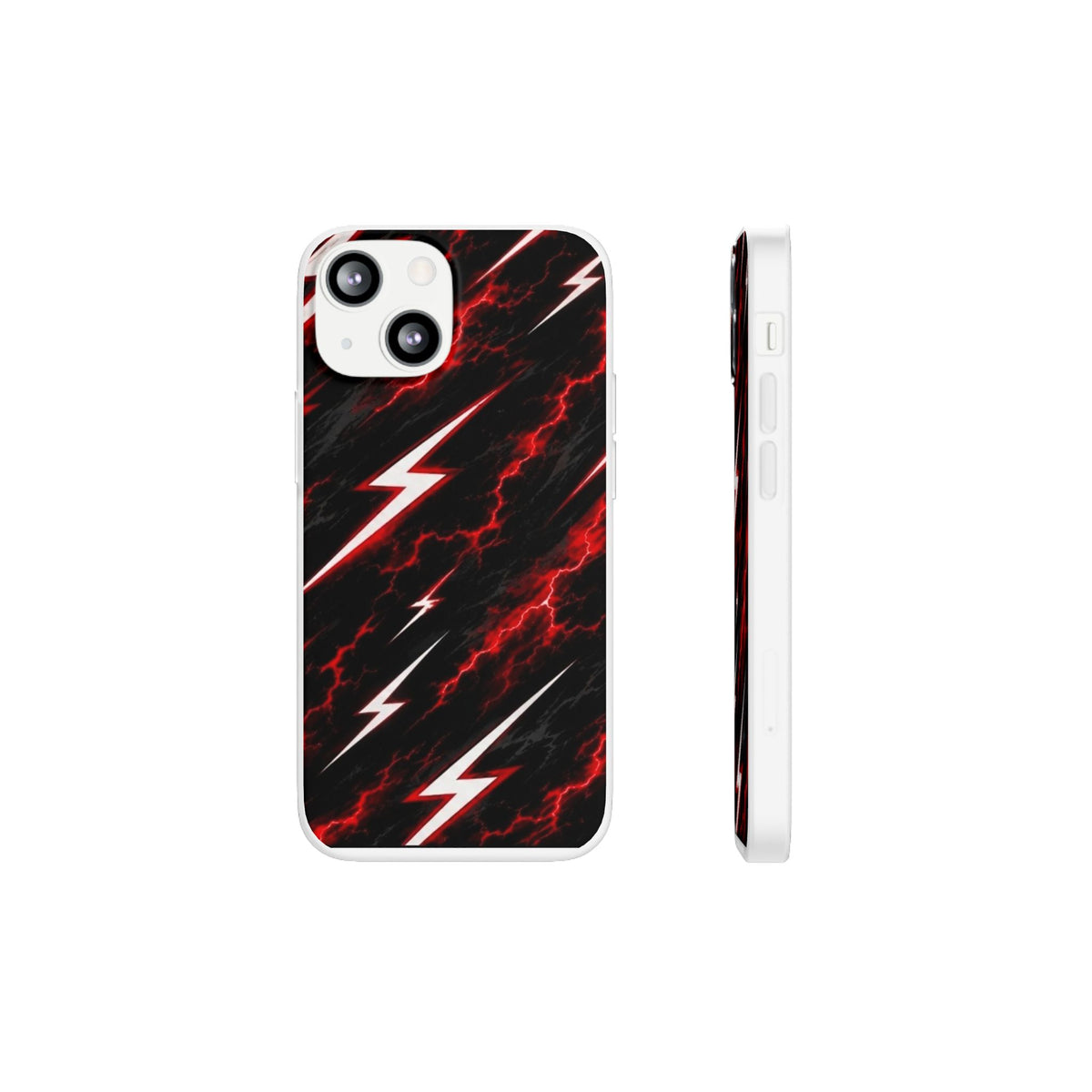 Phone Case — Red Lightning Bolt Storm Flexi Case