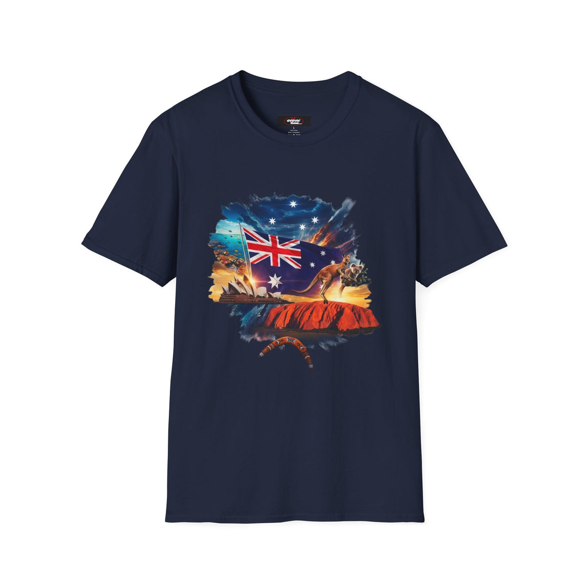 Australia Flag Uluru T‑Shirt — Outback Sunset Aussie Pride Tee
