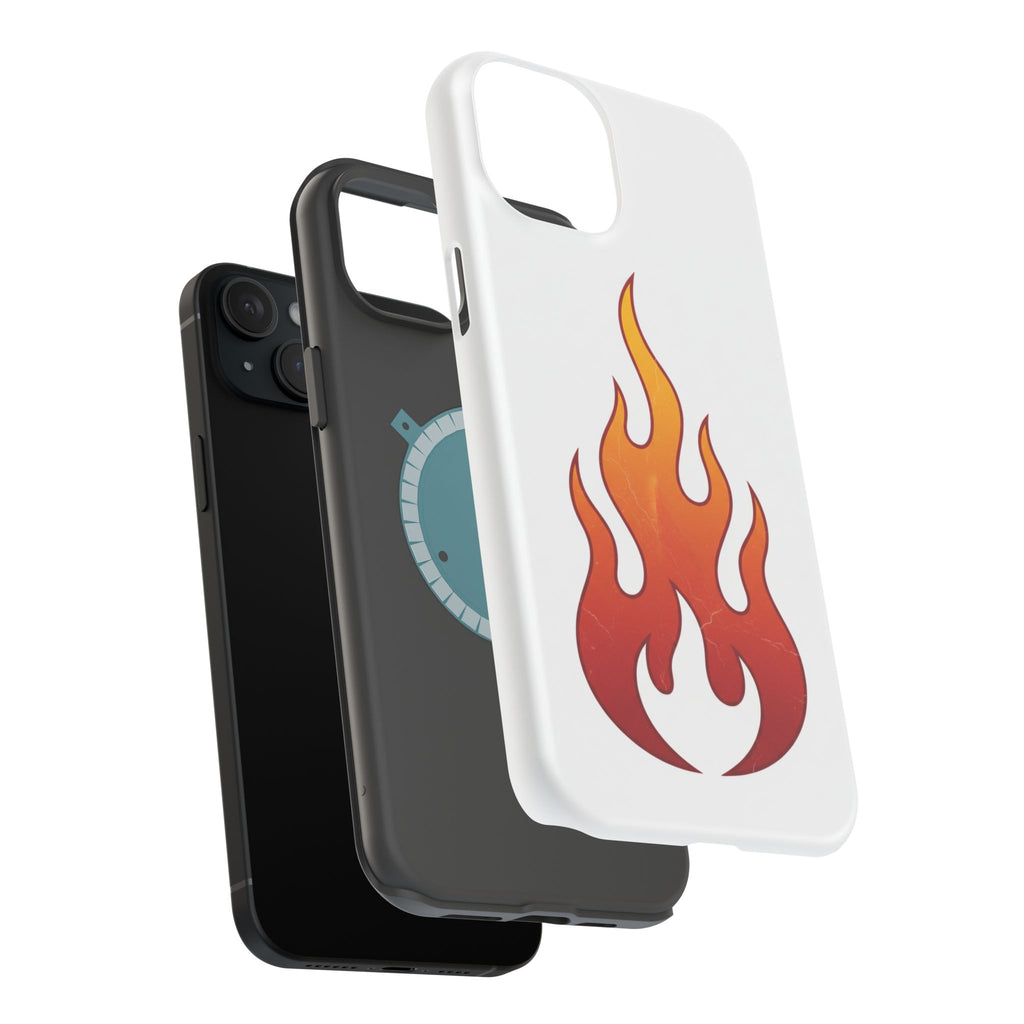 Flame Graphic Phone Case — Magnetic Impact‑Resistant Protective Cover