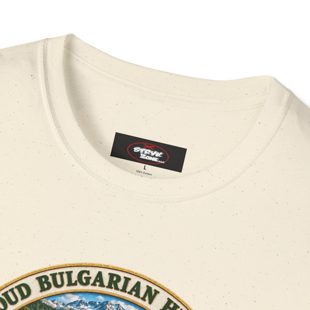 Bulgaria Heritage Graphic T-Shirt — "Proud Bulgarian Heritage" Rose Emblem