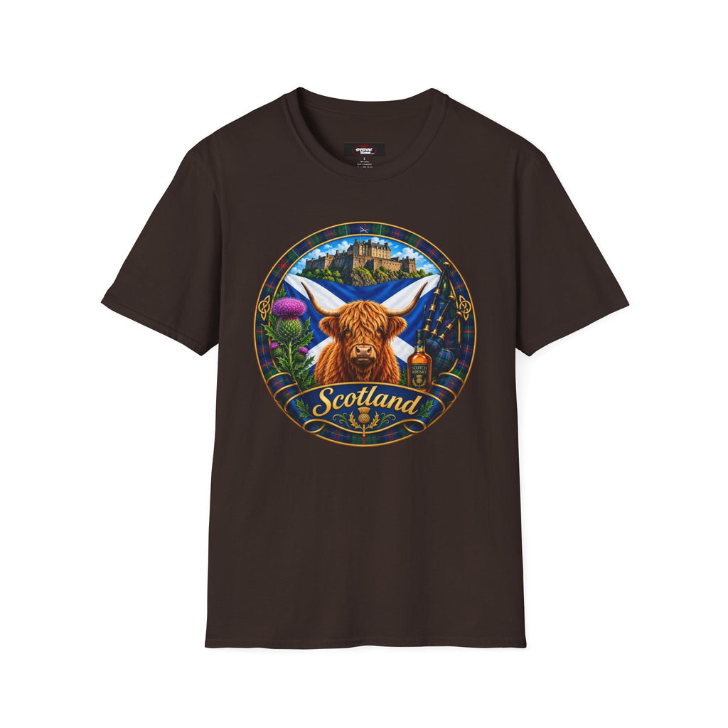 Scotland Highland Cow T‑Shirt — Scottish Souvenir Tee