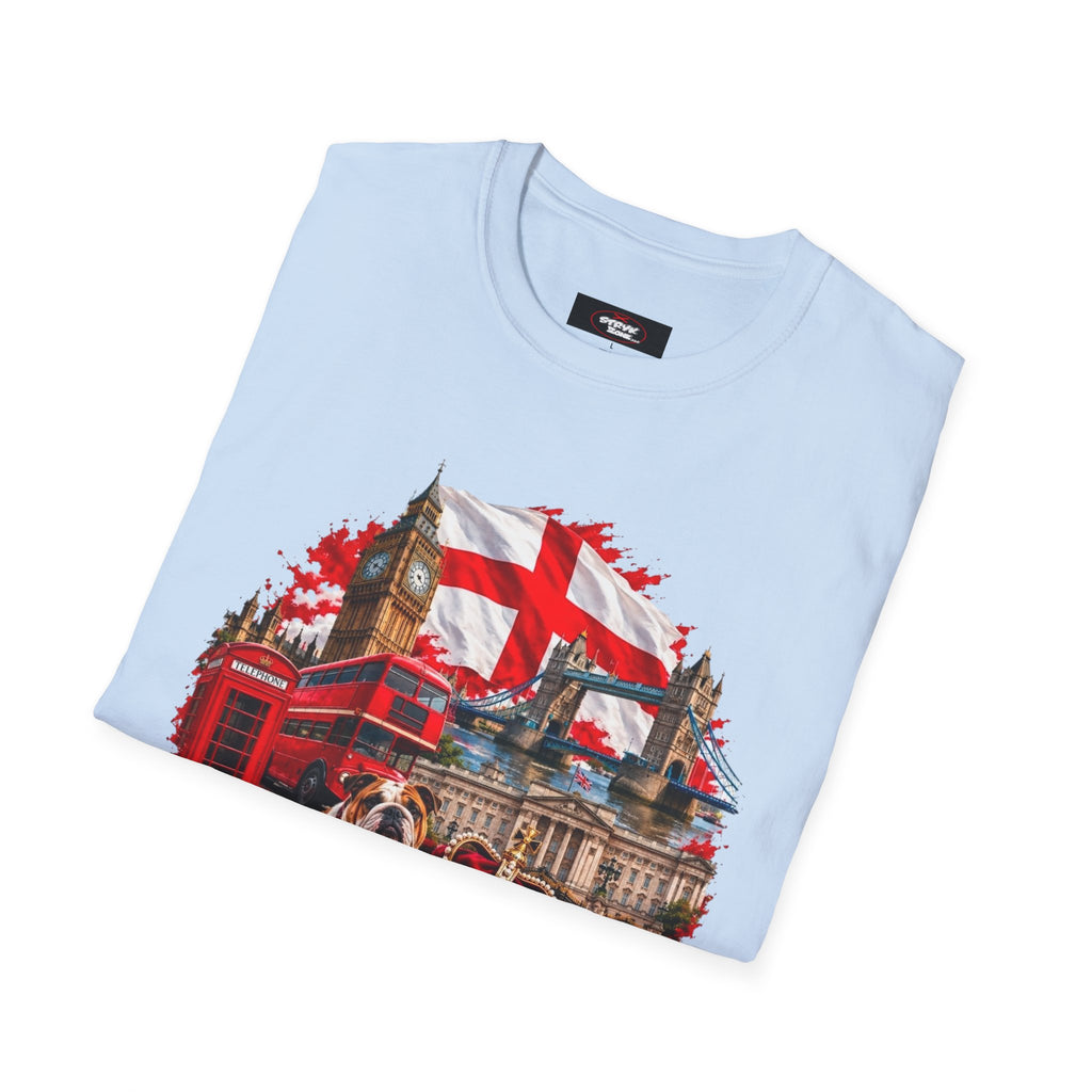 England Collage T‑Shirt — London Icons & St. George’s Flag Design