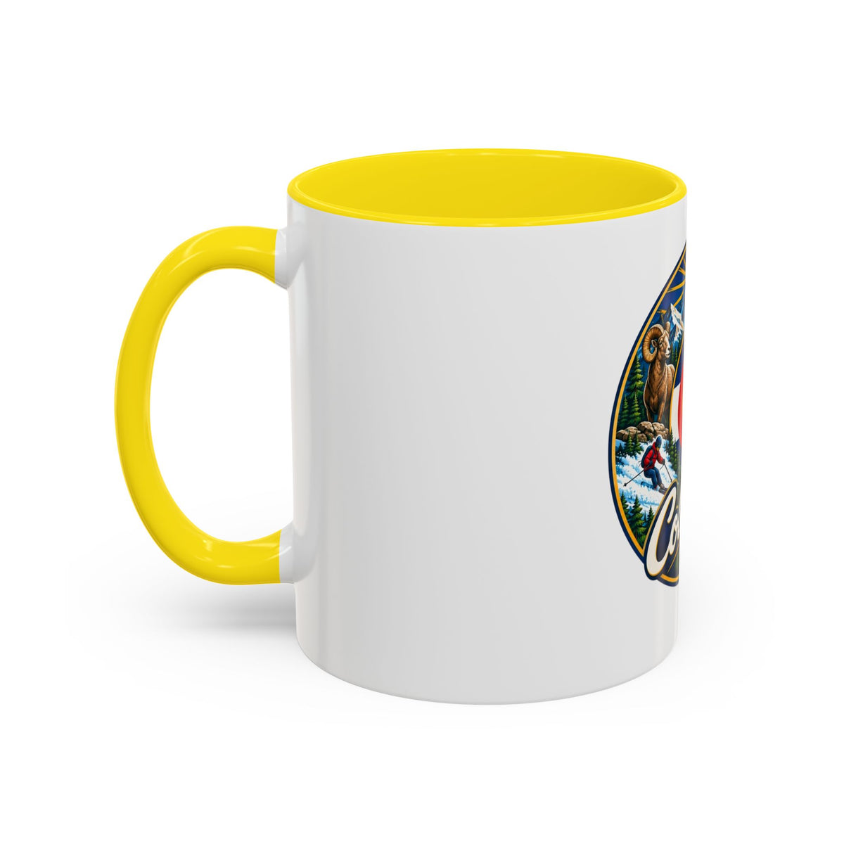 Colorado Retro State Flag Coffee Mug — Scenic Mountains & Wildlife Accent Mug