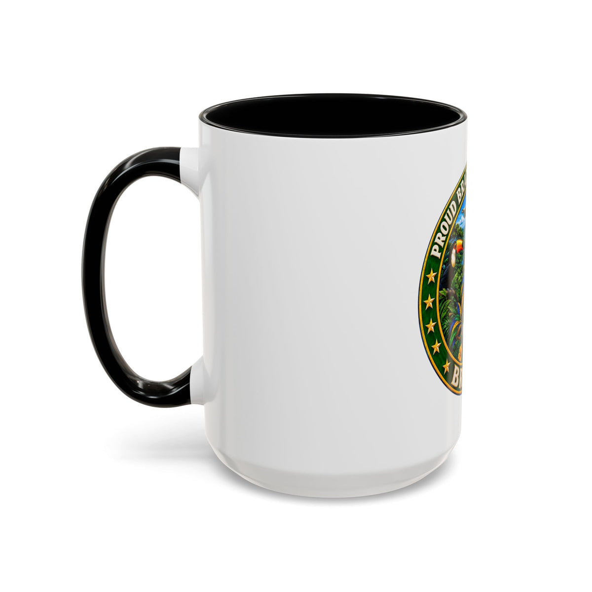Brazil Pride Coffee Mug – "Proud Brazilian Heritage" Accent Ceramic Mug (11/15oz)