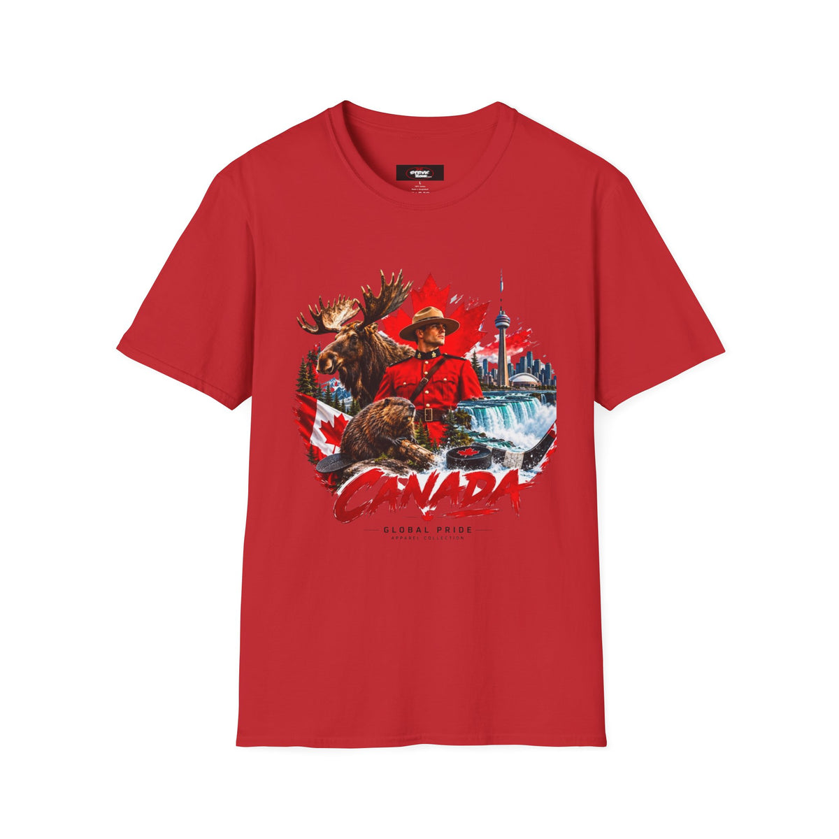 Canada Retro Mountie Moose T-Shirt — Scenic Pride Canadian Souvenir