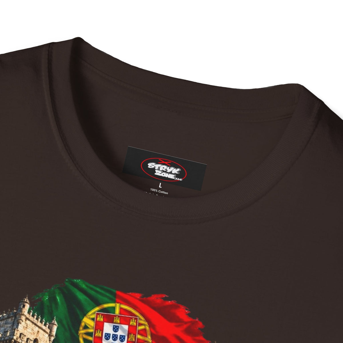 Portugal Travel T-Shirt — Vintage Lisbon Landmarks & Azulejo Heart Design
