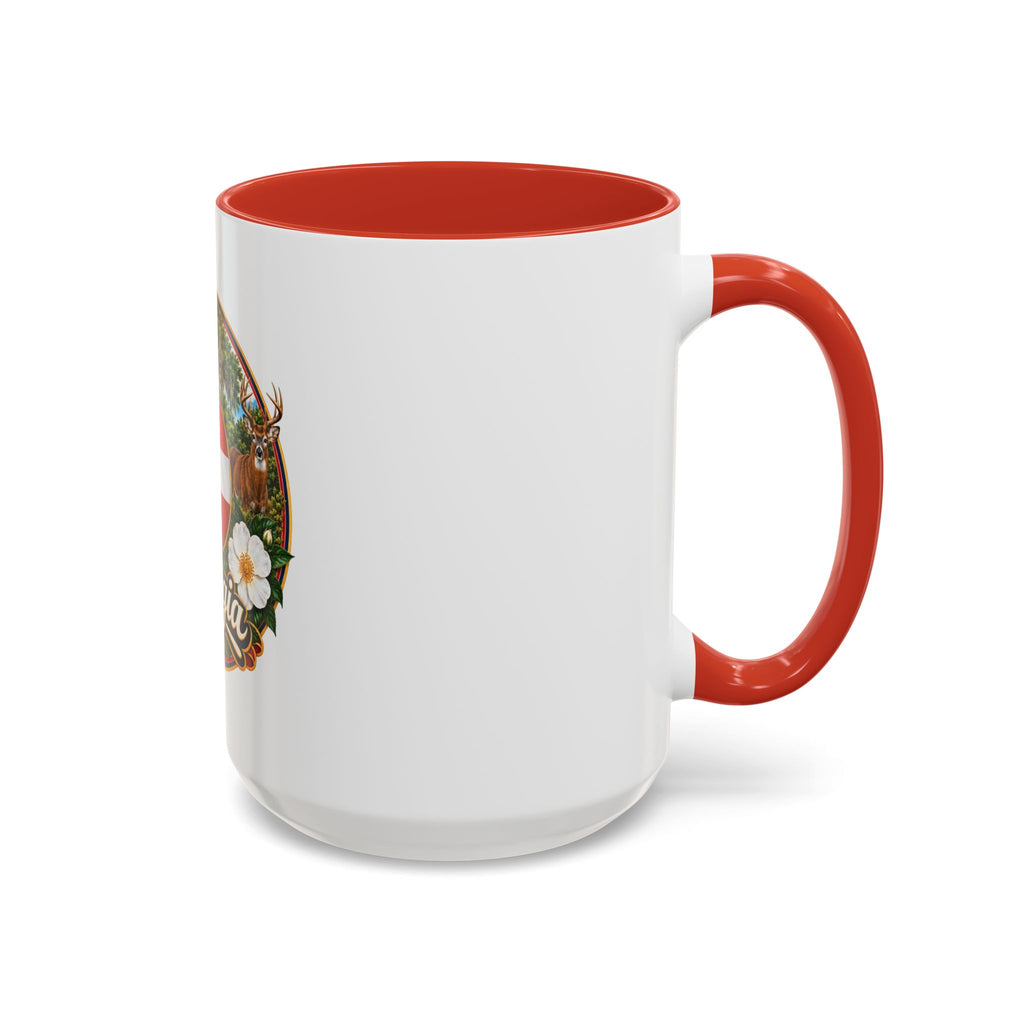 Georgia State Emblem Coffee Mug – Peach, Magnolia & Outdoors Souvenir (11/15oz)