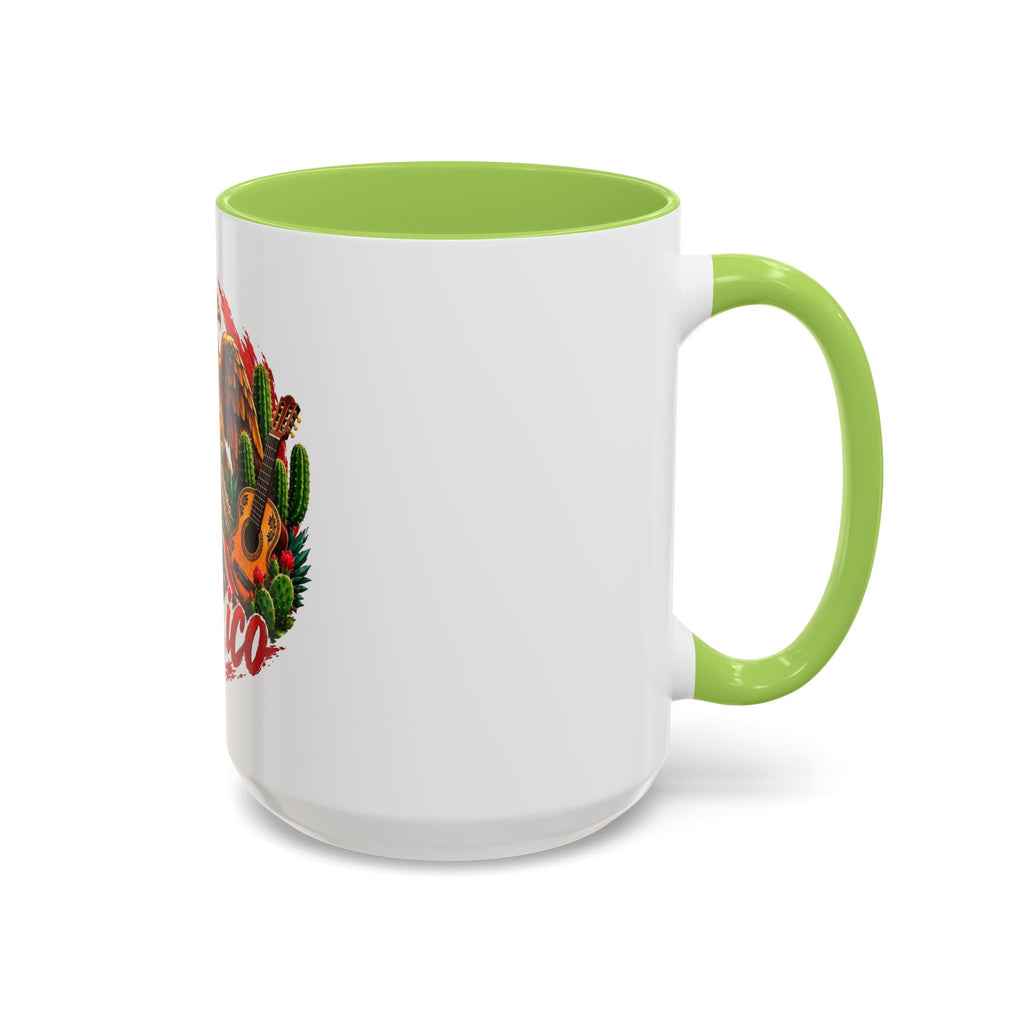 Mexico Souvenir Coffee Mug — Mexican Eagle, Cactus & Guitar Accent Mug