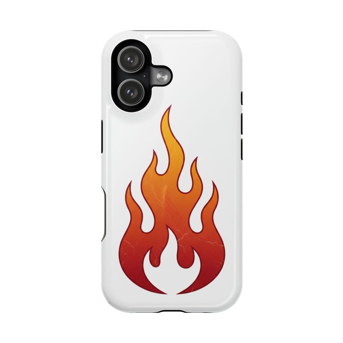 Flame Graphic Phone Case — Magnetic Impact‑Resistant Protective Cover
