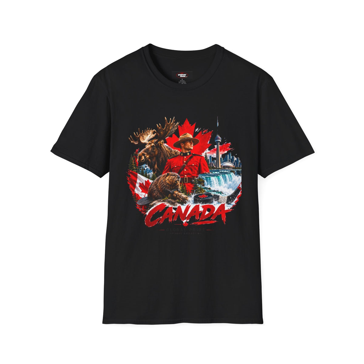 Canada Retro Mountie Moose T-Shirt — Scenic Pride Canadian Souvenir