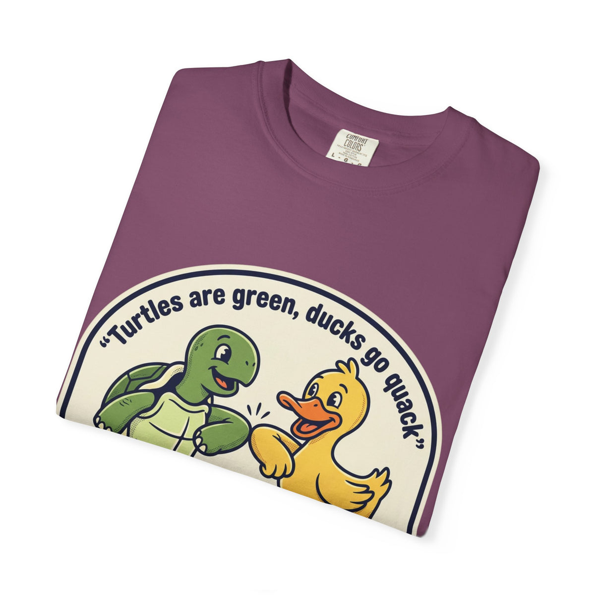 T-Shirt — "We're Equally Whack" Turtle & Duck Best Friends Graphic Tee