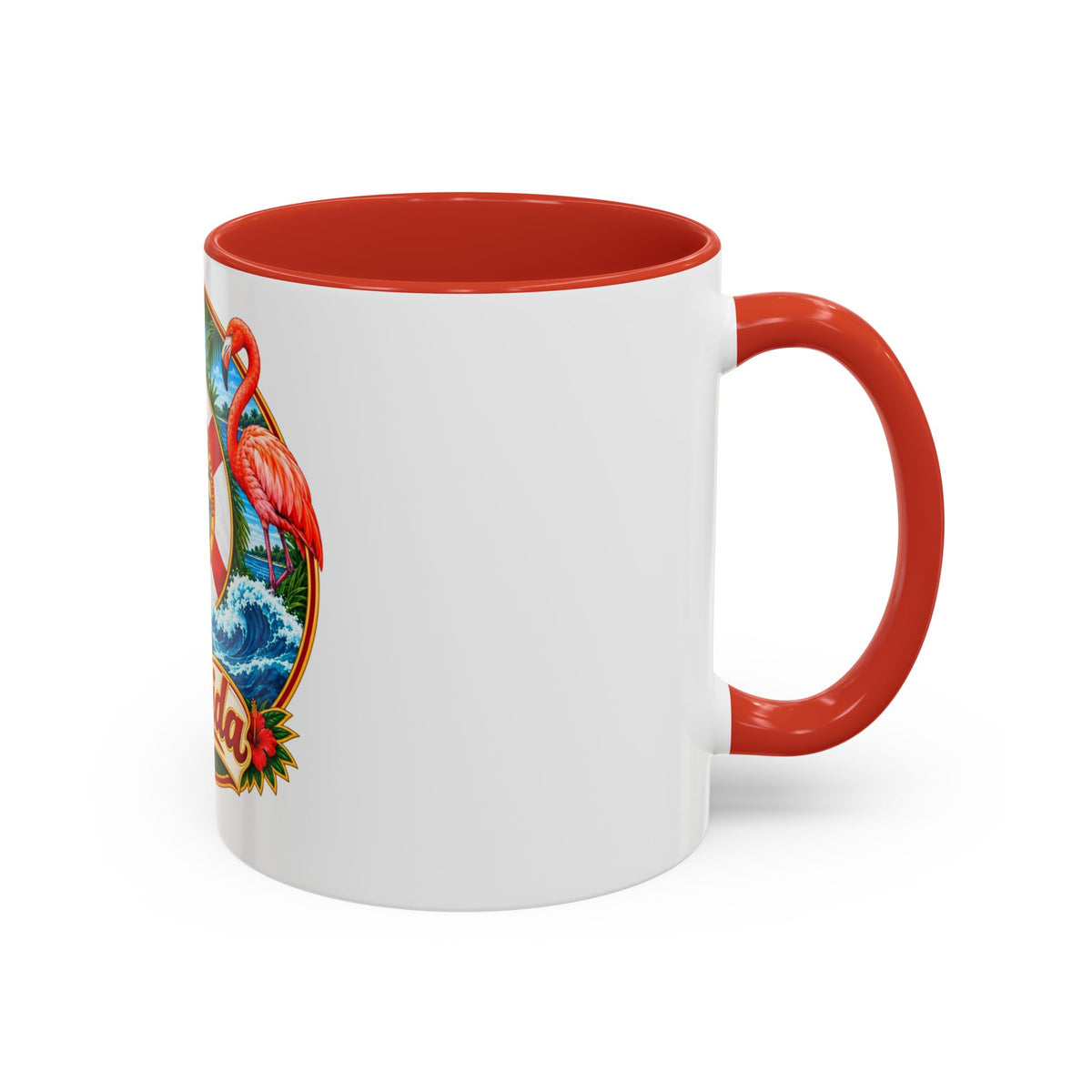 Florida Vintage Travel Coffee Mug — Flamingo, Alligator & State Seal Accent Mug