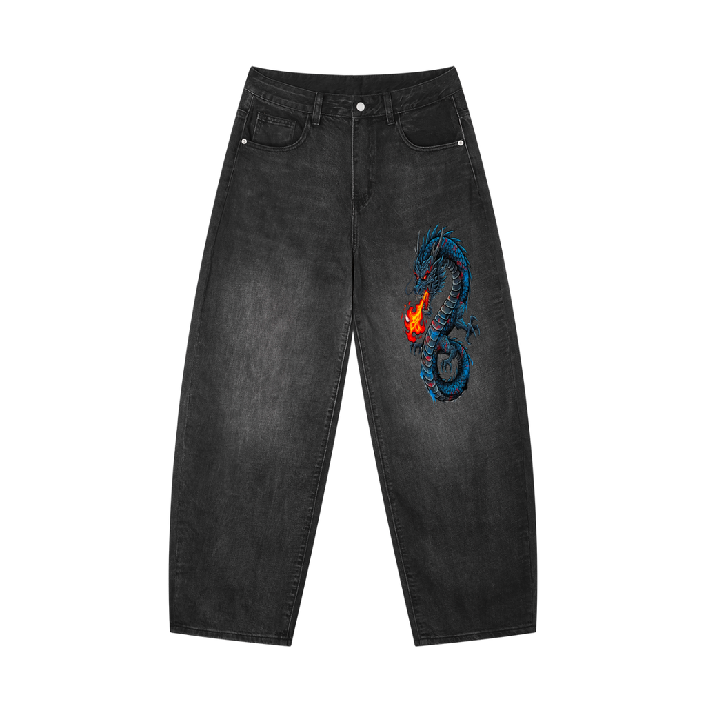 Men's Sunfade Vintage Wash Barrel Leg Jeans