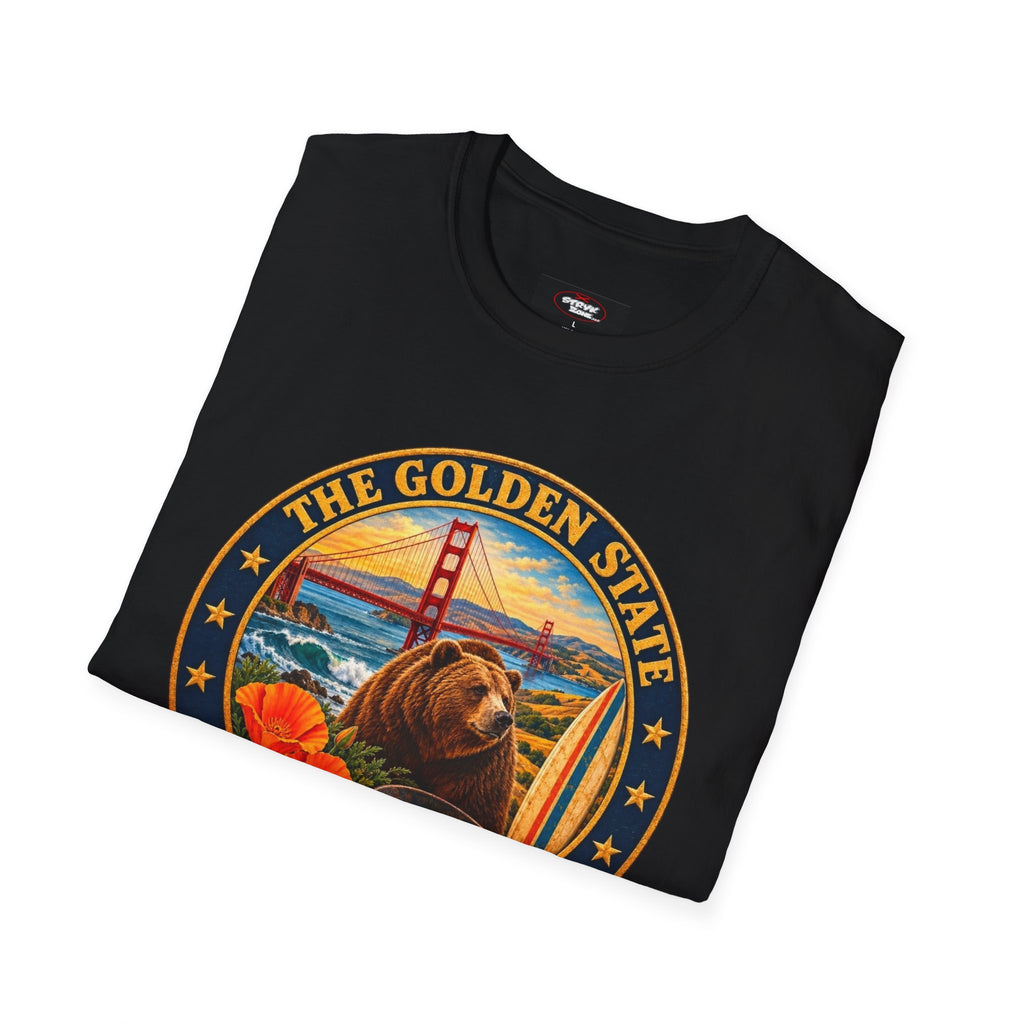 California Golden State Vintage Bear Graphic T-Shirt