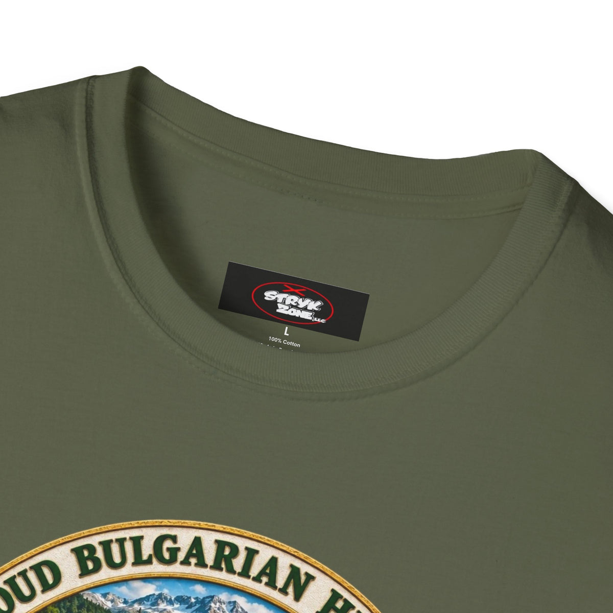 Bulgaria Heritage Graphic T-Shirt — "Proud Bulgarian Heritage" Rose Emblem