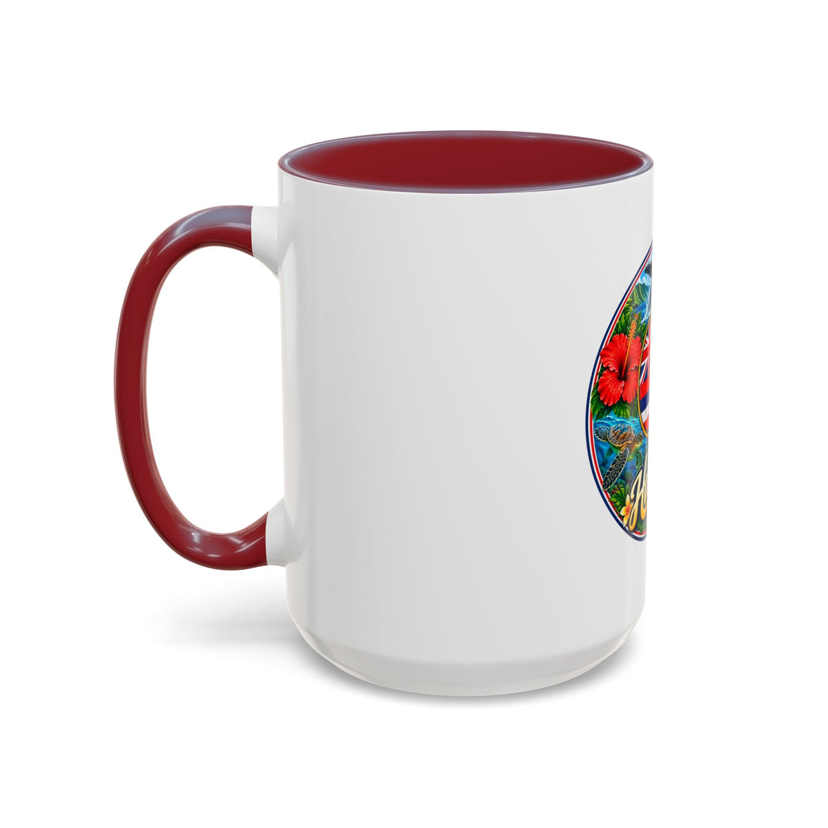 Hawaii Scenic Accent Coffee Mug - Island Seal Design (11/15 oz)