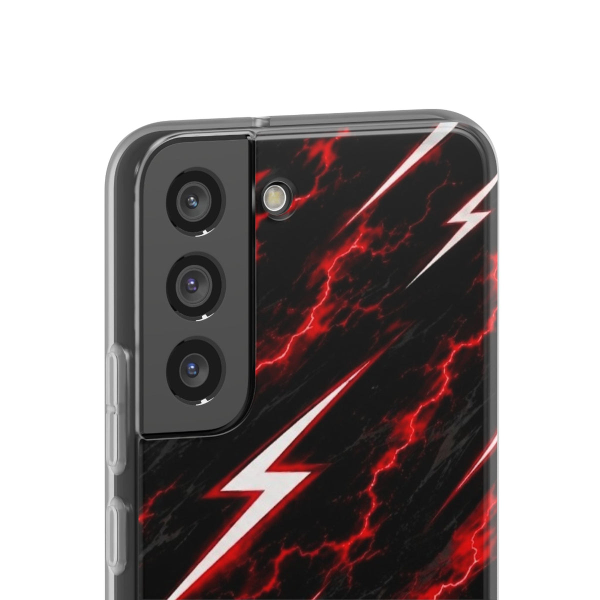 Phone Case — Red Lightning Bolt Storm Flexi Case