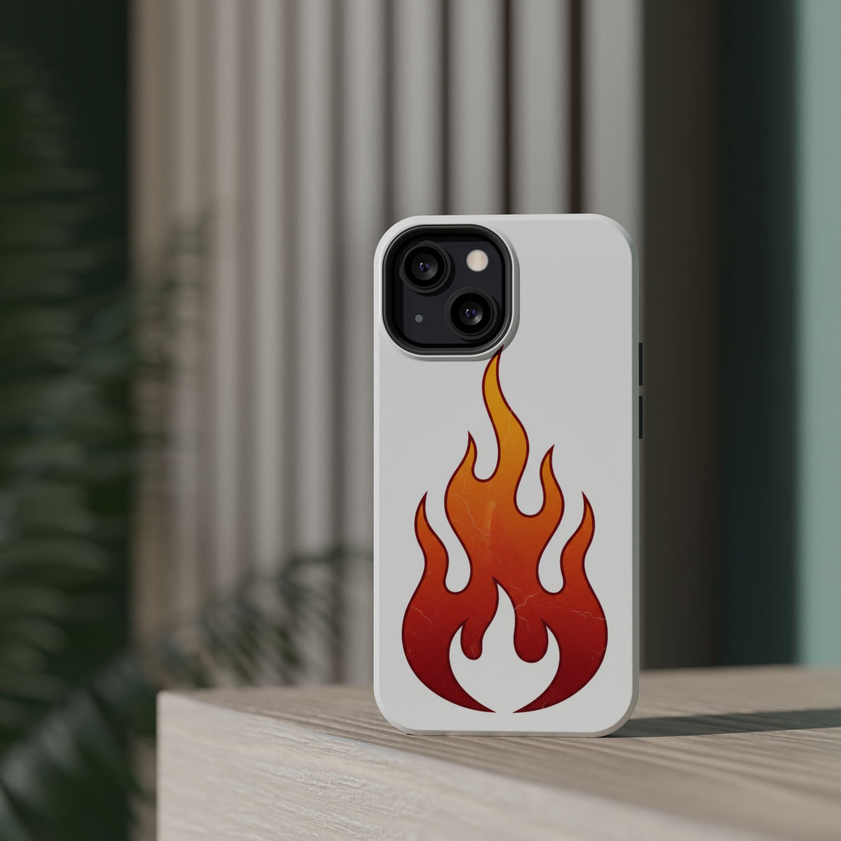 Flame Graphic Phone Case — Magnetic Impact‑Resistant Protective Cover