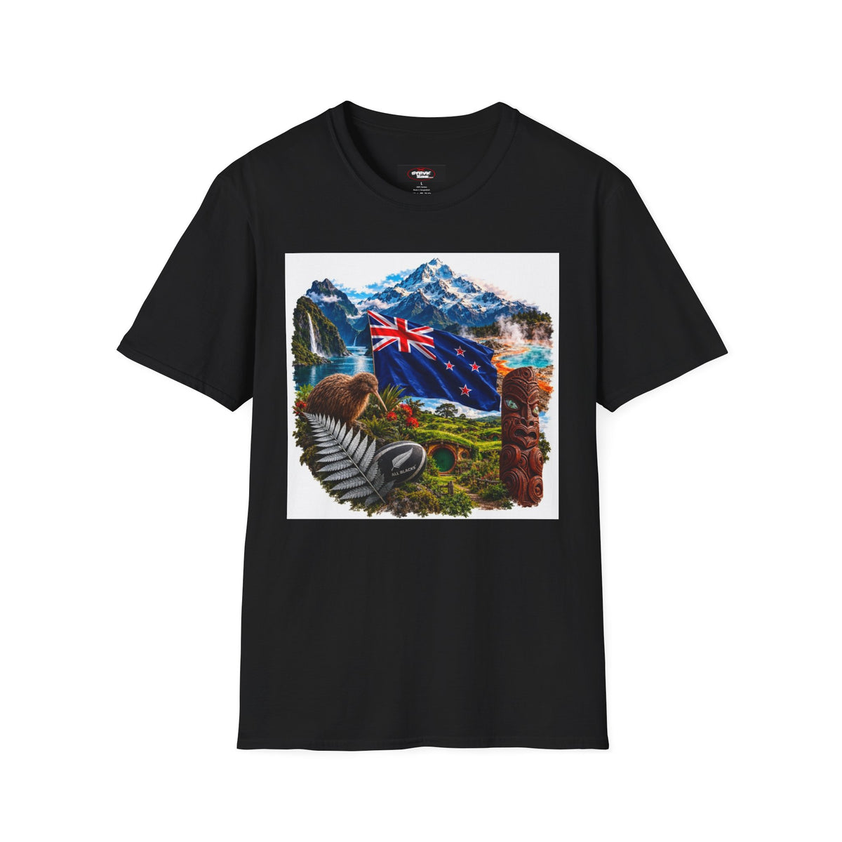 New Zealand Heritage T-Shirt – Kiwi, Fern & Mount Cook Scenic Tee