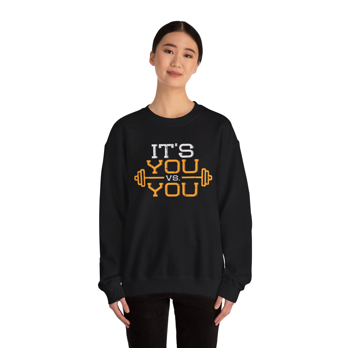 Bold Self‑Competition Crewneck