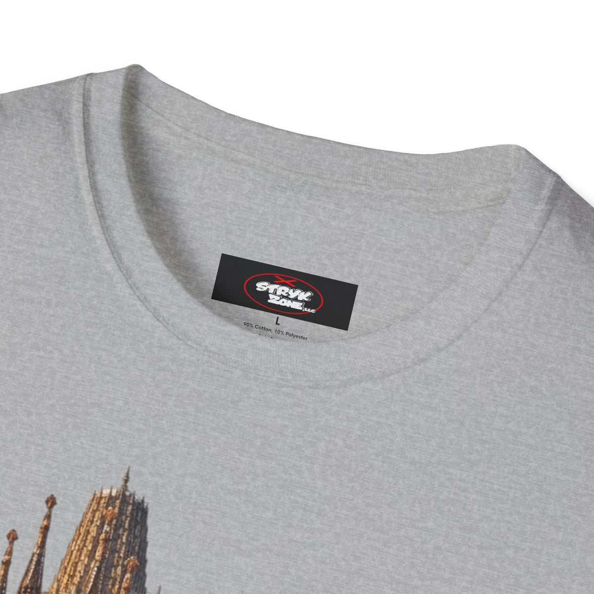 Spain Travel Collage T-Shirt — Paella, Guitar & Spanish Flag Graphic Tee