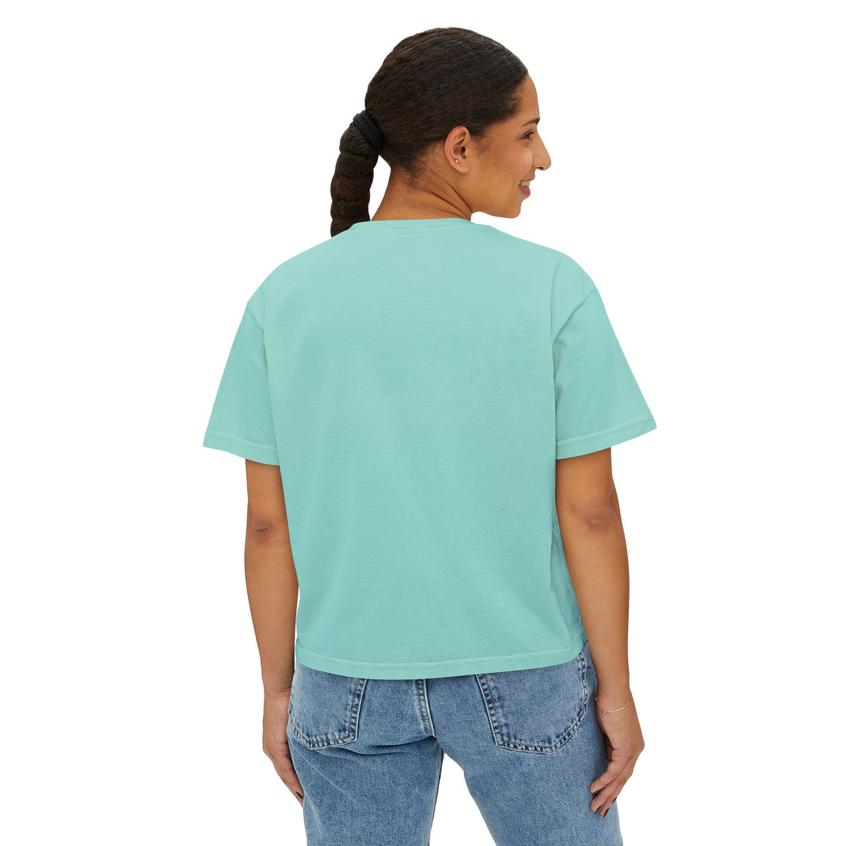 Cute Bulldog Hearts Boxy Tee