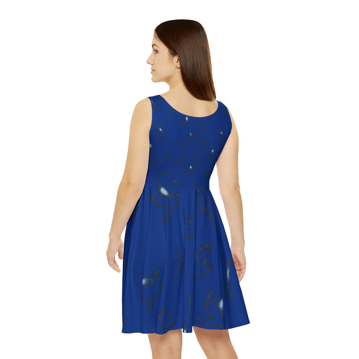 Midnight Blue Starburst Skater Dress