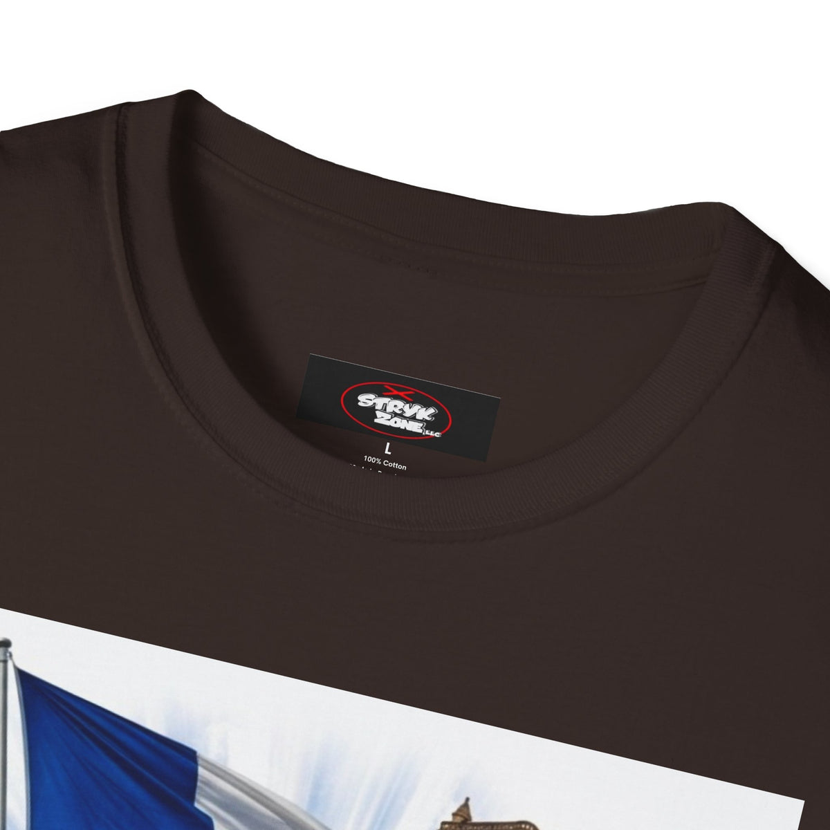French Flag & Landmark T-Shirt — Eiffel Tower, Notre-Dame & Croissant Graphic
