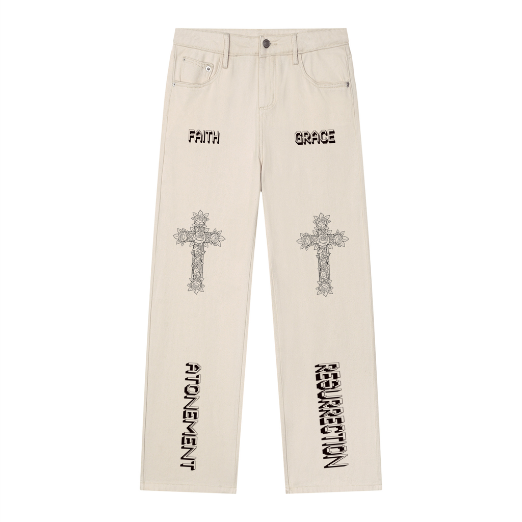 Men’s Vintage Wash Straight Leg Jeans