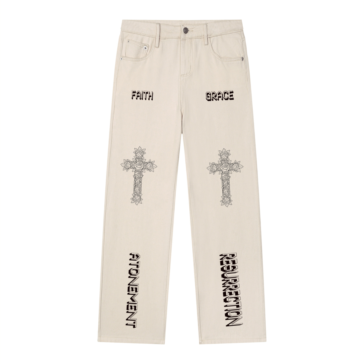 Men’s Vintage Wash Straight Leg Jeans