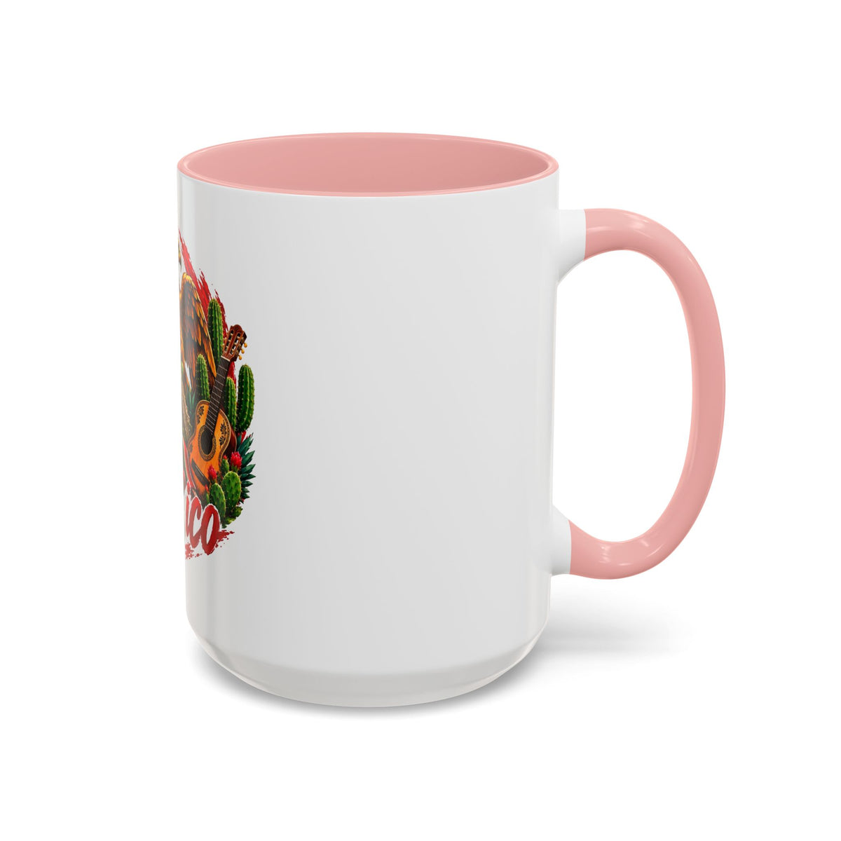Mexico Souvenir Coffee Mug — Mexican Eagle, Cactus & Guitar Accent Mug