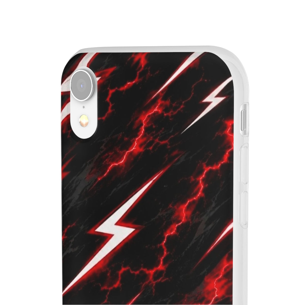 Phone Case — Red Lightning Bolt Storm Flexi Case