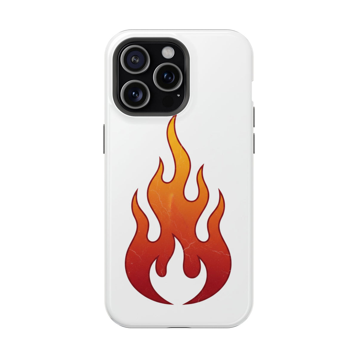 Flame Graphic Phone Case — Magnetic Impact‑Resistant Protective Cover