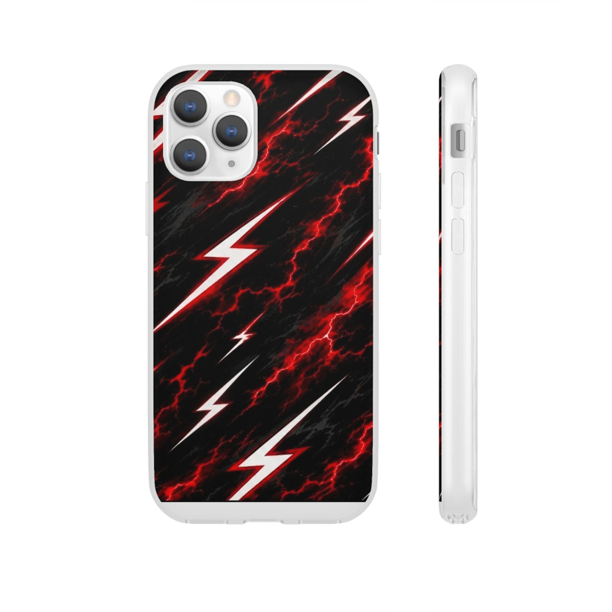 Phone Case — Red Lightning Bolt Storm Flexi Case