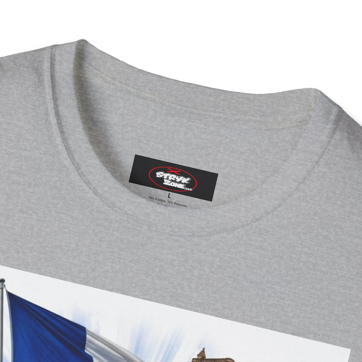 French Flag & Landmark T-Shirt — Eiffel Tower, Notre-Dame & Croissant Graphic
