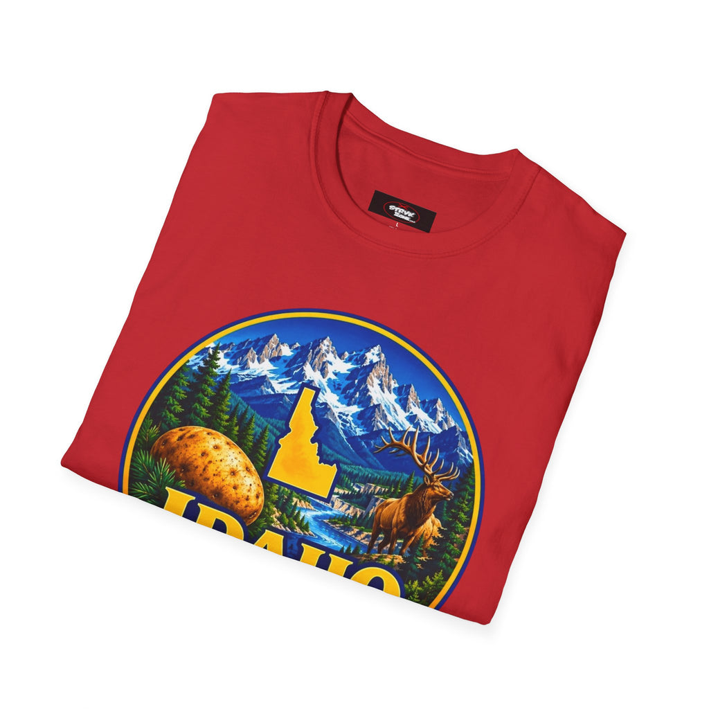 Idaho Gem State T-Shirt — Scenic Mountain, Moose & Potato State Pride